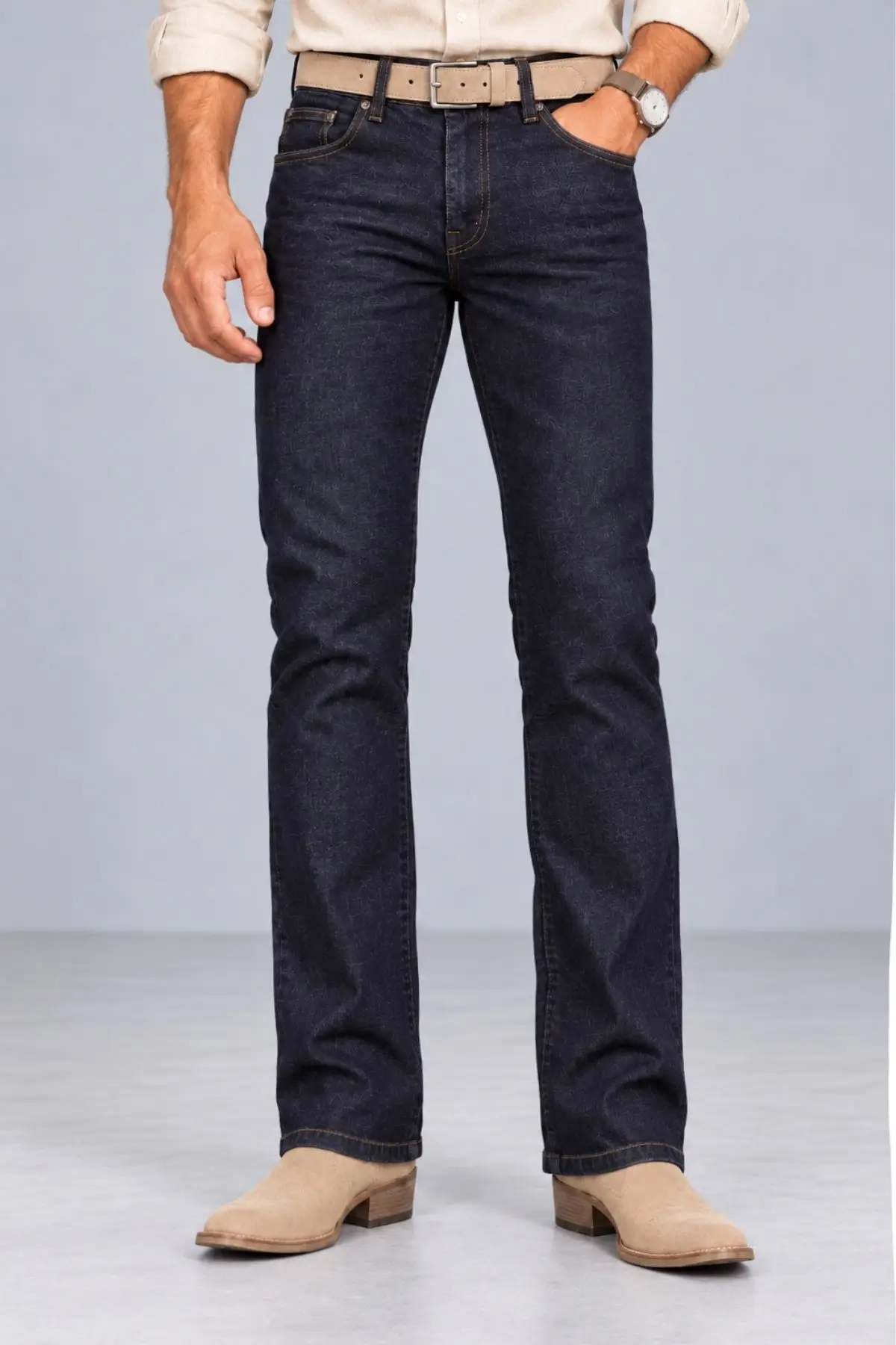 CEDY DENIM-Regular Fit Yüksek Bel Esnek Jean Erkek Kot Pantolon C336 - Lacivert-336
