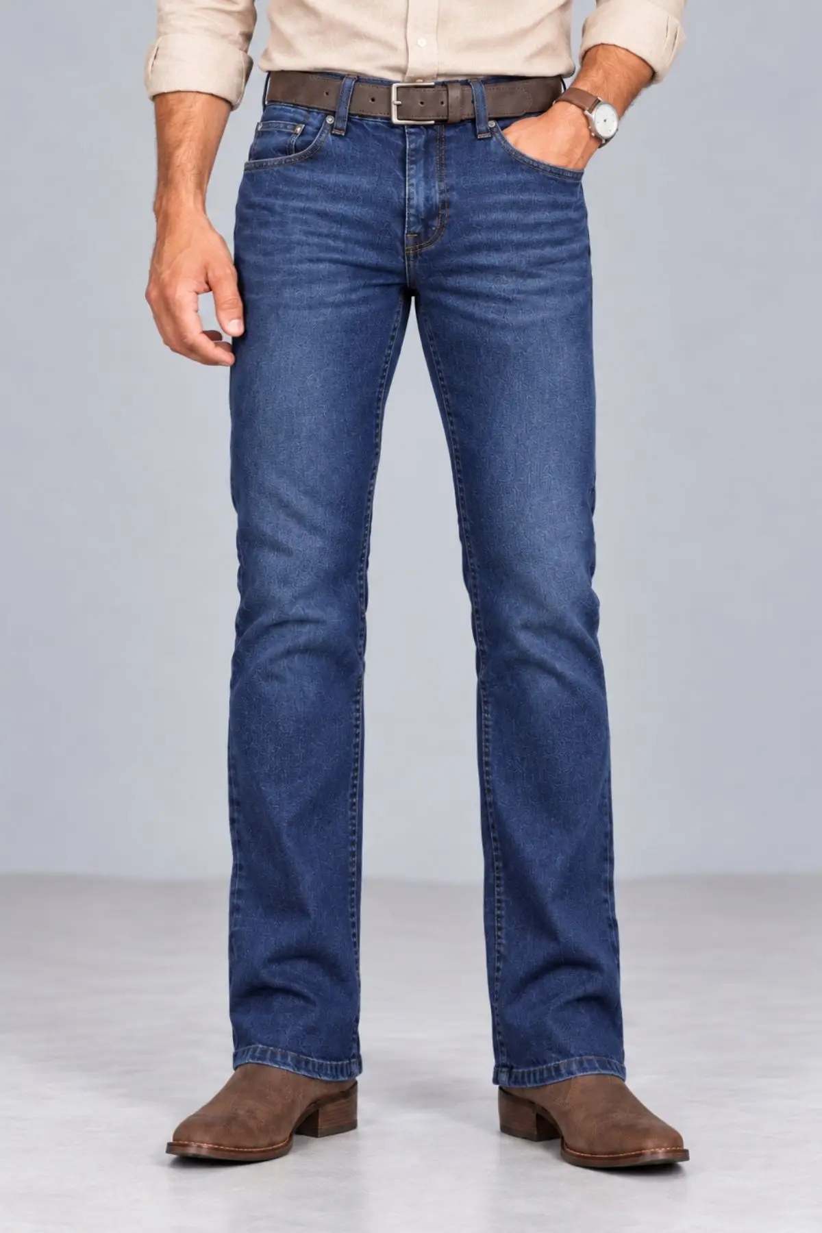 CEDY DENIM-Regular Fit Yüksek Bel Esnek Jean Erkek Kot Pantolon C336 - Mavi-336