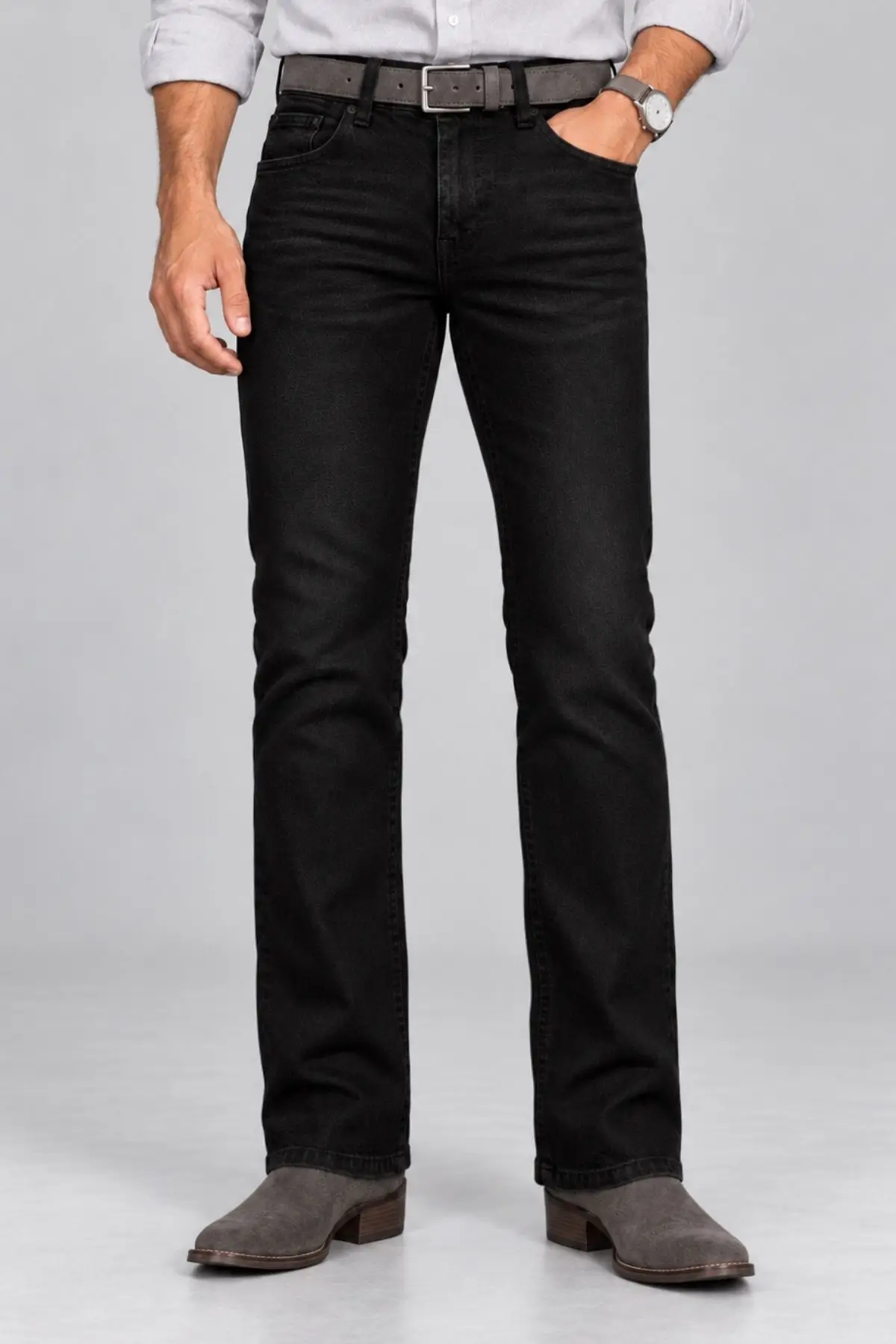 CEDY DENIM-Regular Fit Yüksek Bel Esnek Jean Erkek Kot Pantolon C336 - Siyah-336