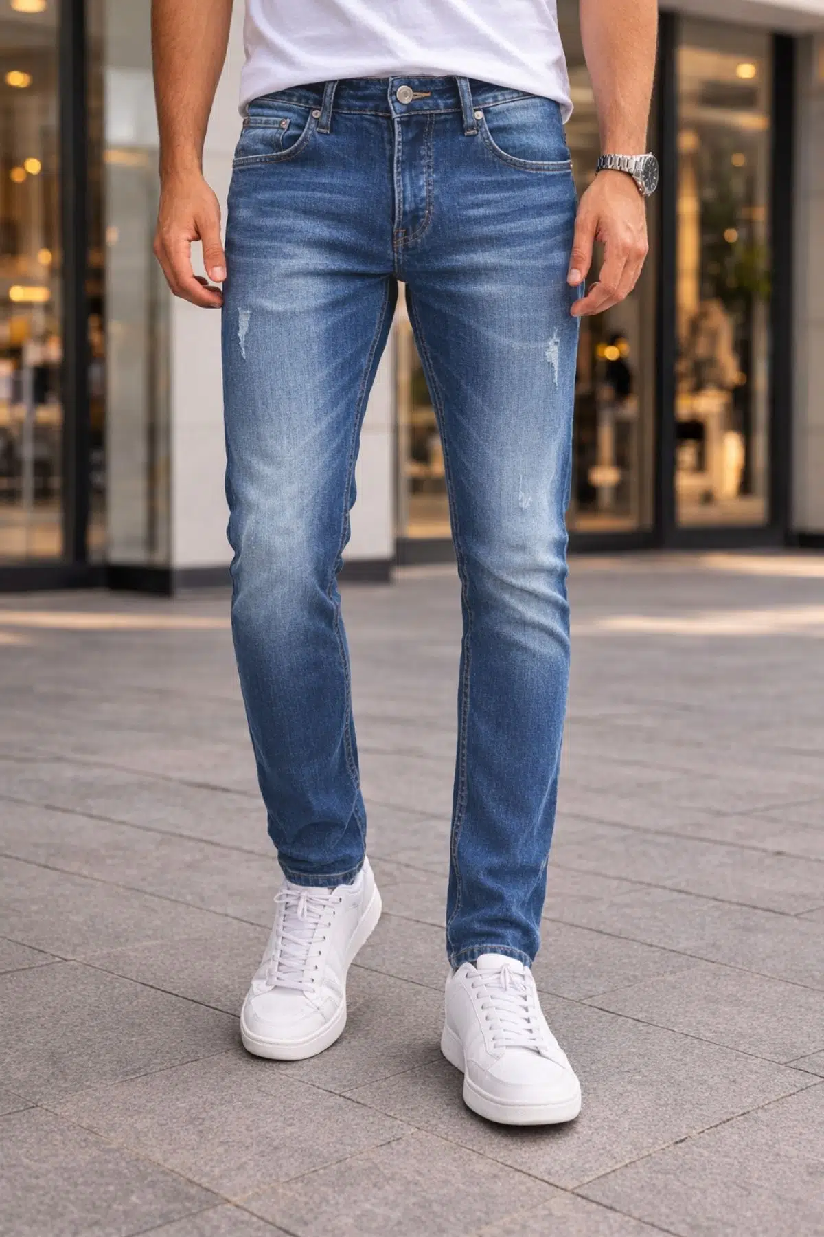 Slim Fit Jean Joe Normal Bel Dar Kesim Esnek Kot Pantolon C300 - Açık Mavi-300
